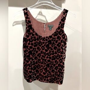 J. Crew Always Leopard Velvet Shell Tank Top Size 0